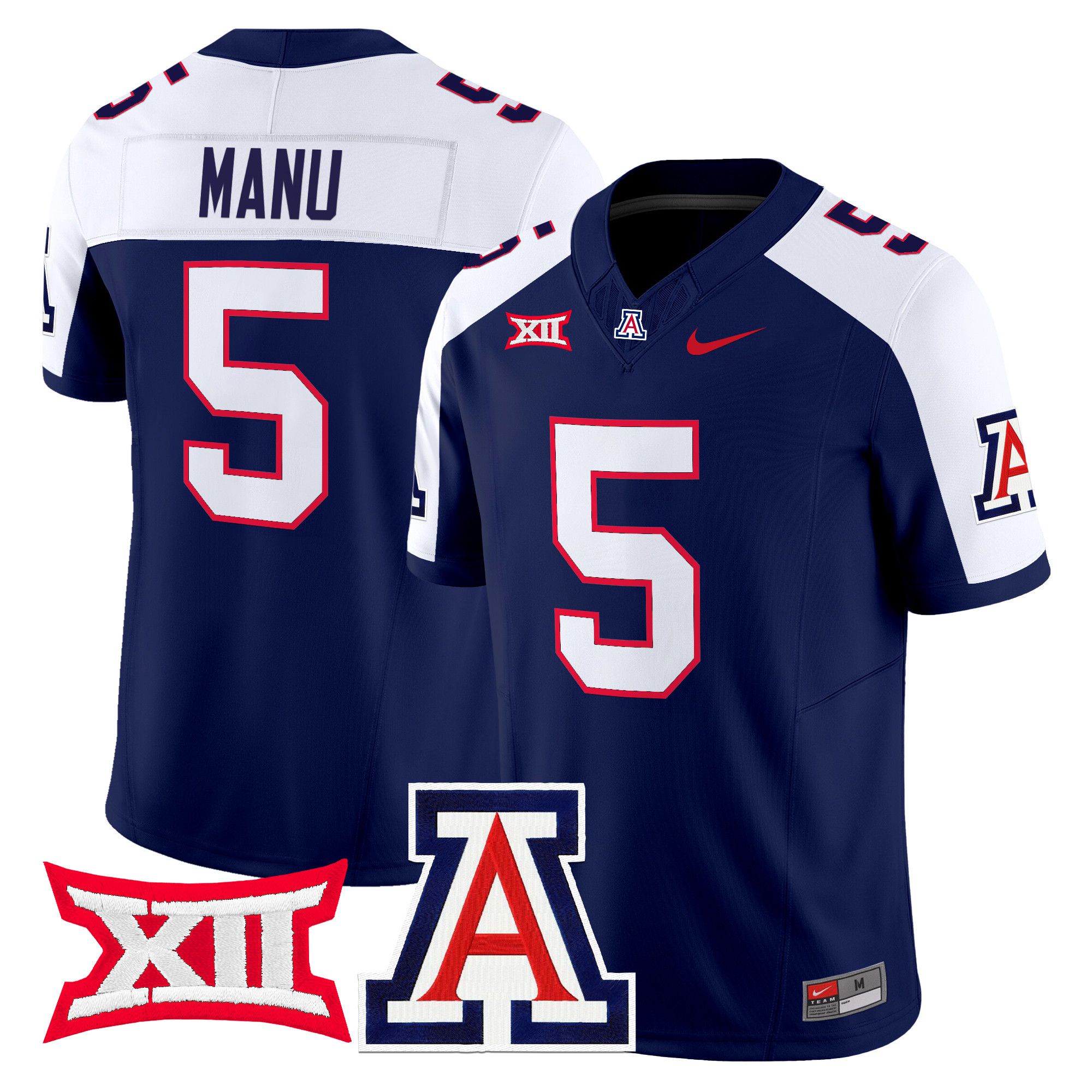 Men Arizona Wildcats #5 Manu Blue Nike 2024 Vapor Limited NCAA Jersey
